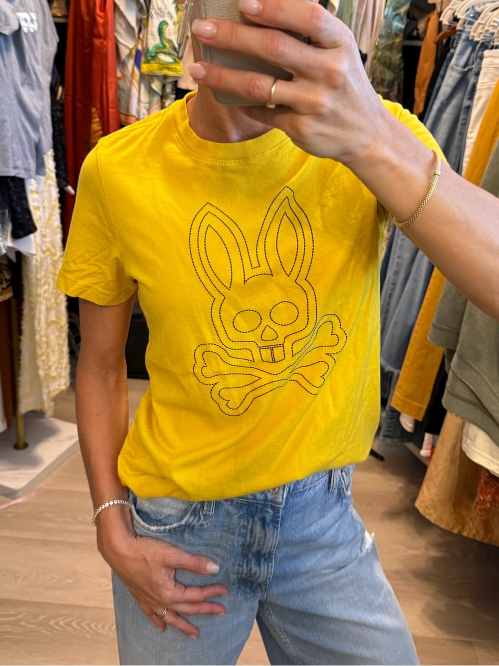 Psycho Bunny Yellow Graphic Tee